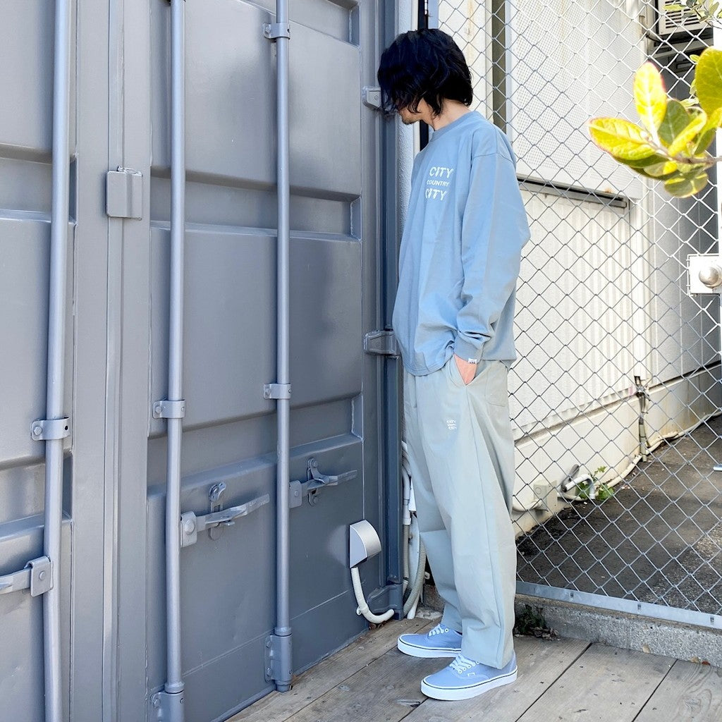 Embroiderd Logo Strech Easy Pants #DEEP BLUE GRAY [CCC-241P004]