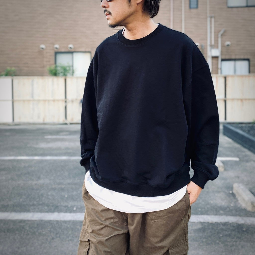 BIO WASHED EASY SWEAT SHIRTS #BLACK [HOD25AWSWESS]
