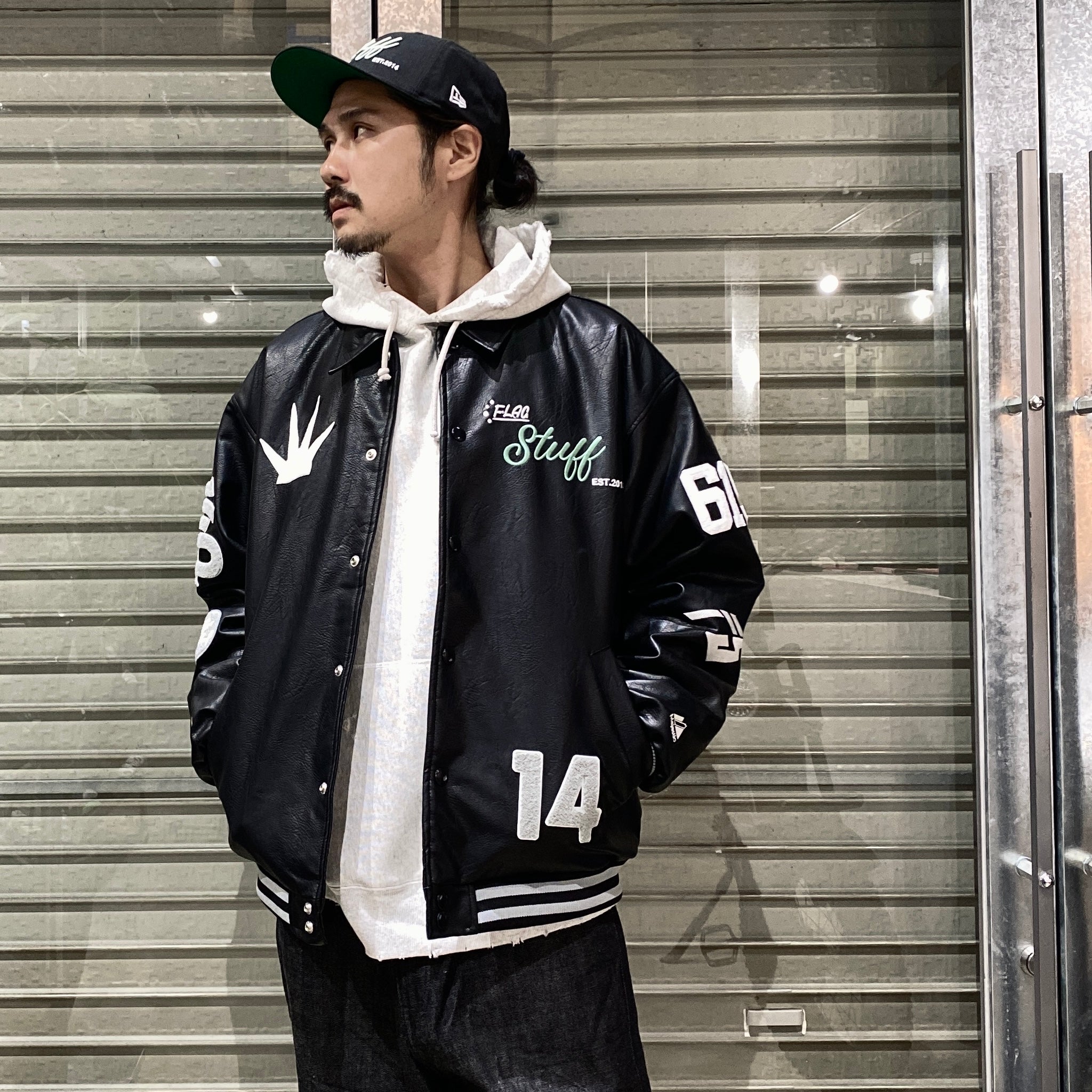 MAJESTIC | VARSITY JACKET #BLACK [23AW-FS-02/FS1281]