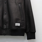 LEATHER VARSITY JACKET ( TYPE-2 ) #BLACK [26SSE-WMO-BL02]