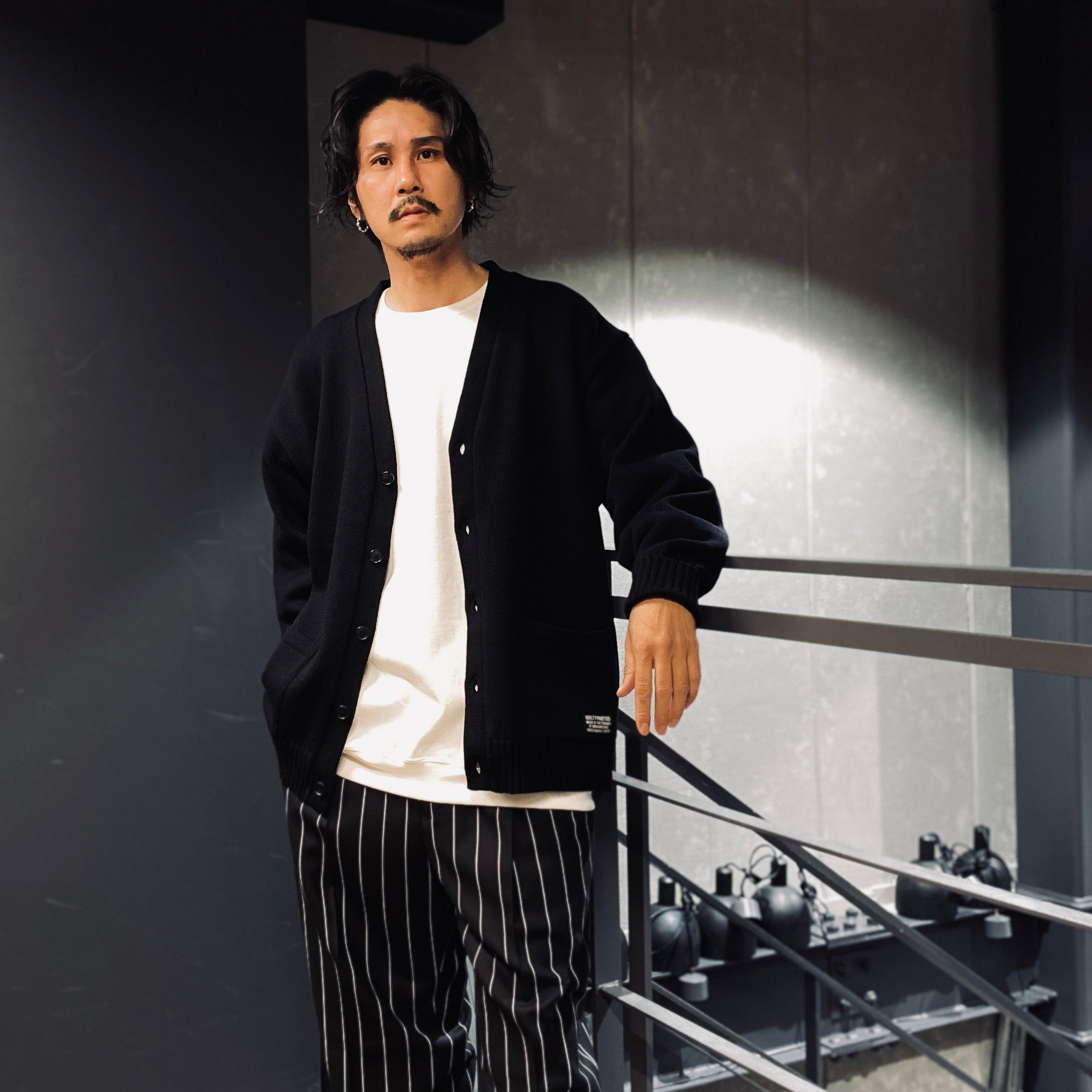 LETTERED CARDIGAN -TYPE 2- #BLACK [23FW-WMK-KN24]