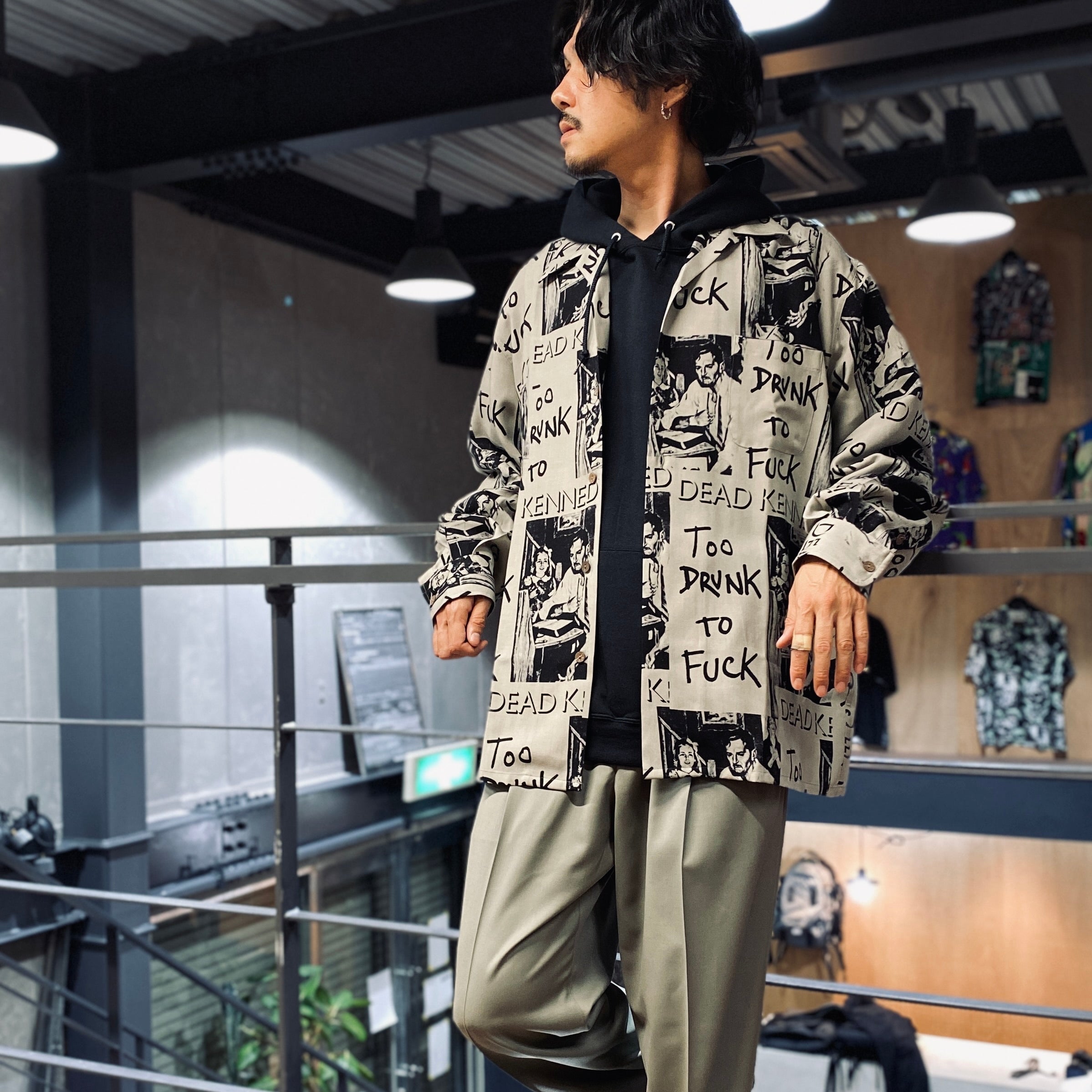 DEAD KENNEDYS | HAWAIIAN SHIRT L/S -TYPE 2- #GRAY [DEADKENNEDYS-WM-HI02]