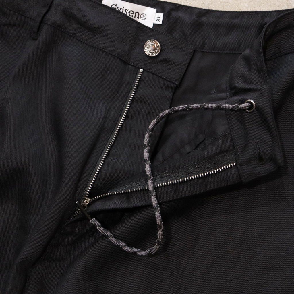 斜紋波西米亞風長褲 #黑色 [24FW-B06]