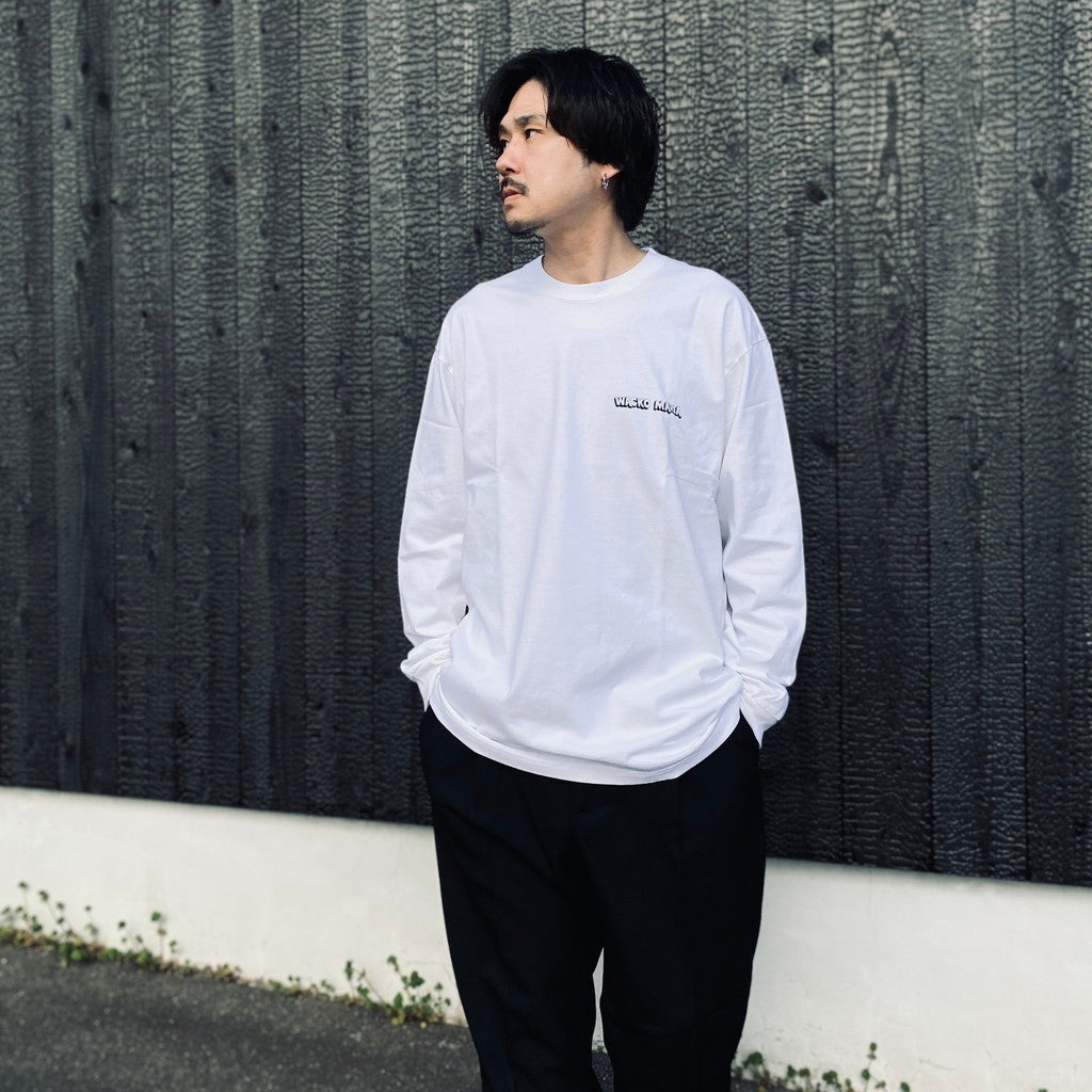 WASHED HEAVY WEIGHT CREW NECK LONG SLEEVE T-SHIRT ( TYPE-3 ) #WHITE [26SS-WMT-LT05]