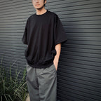 科技風短袖衛衣 #黑色 [BE-51025]