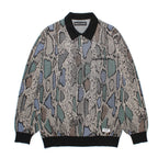 PYTHON KNIT POLO SHIRT #BEIGE [24FW-WMK-KN14]