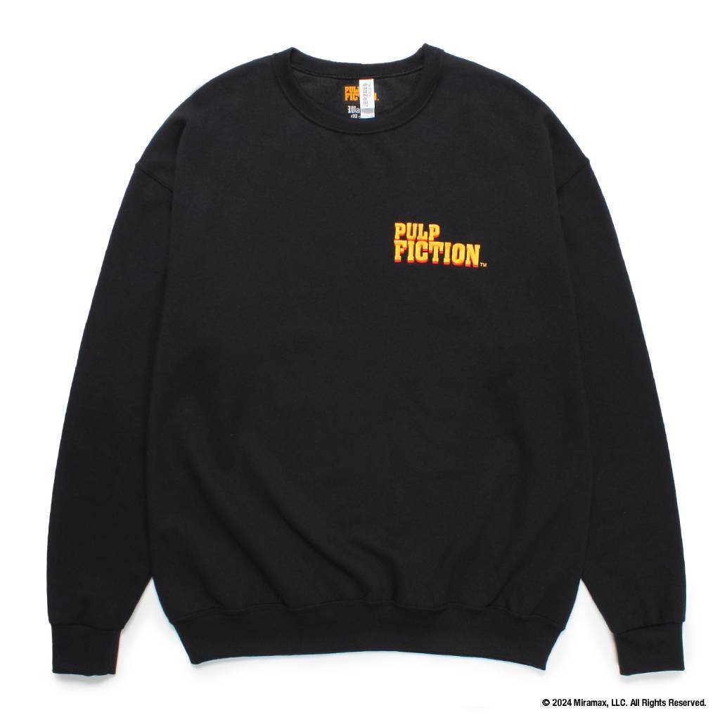 PULP FICTION | CREW NECK SWEAT SHIRT ( TYPE-5 ) #BLACK [PF-WM-SS11]