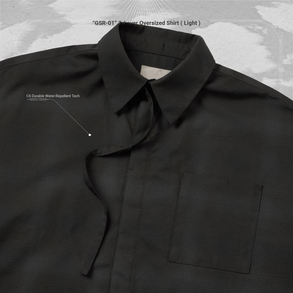 "GSR-01" 2-Layer Oversized Shirt (Light) #MIDNIGHT [GOOPI-24AW-SEP-01]