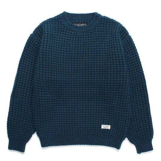 WAFFLE KNIT SWEATER #GREEN [24FW-WMK-KN01]