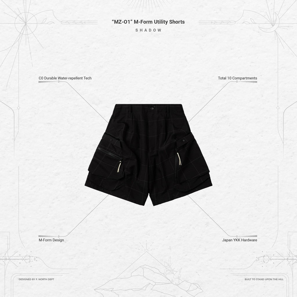 MZ-O1」 M-Form Utility Shorts #SHADOW [GOOPI-24SS-JUN-02