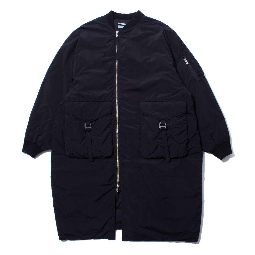 GARMENT DYE DOWN MA-1 LONG COAT 2.0 #BLACK [FST09262U0002]