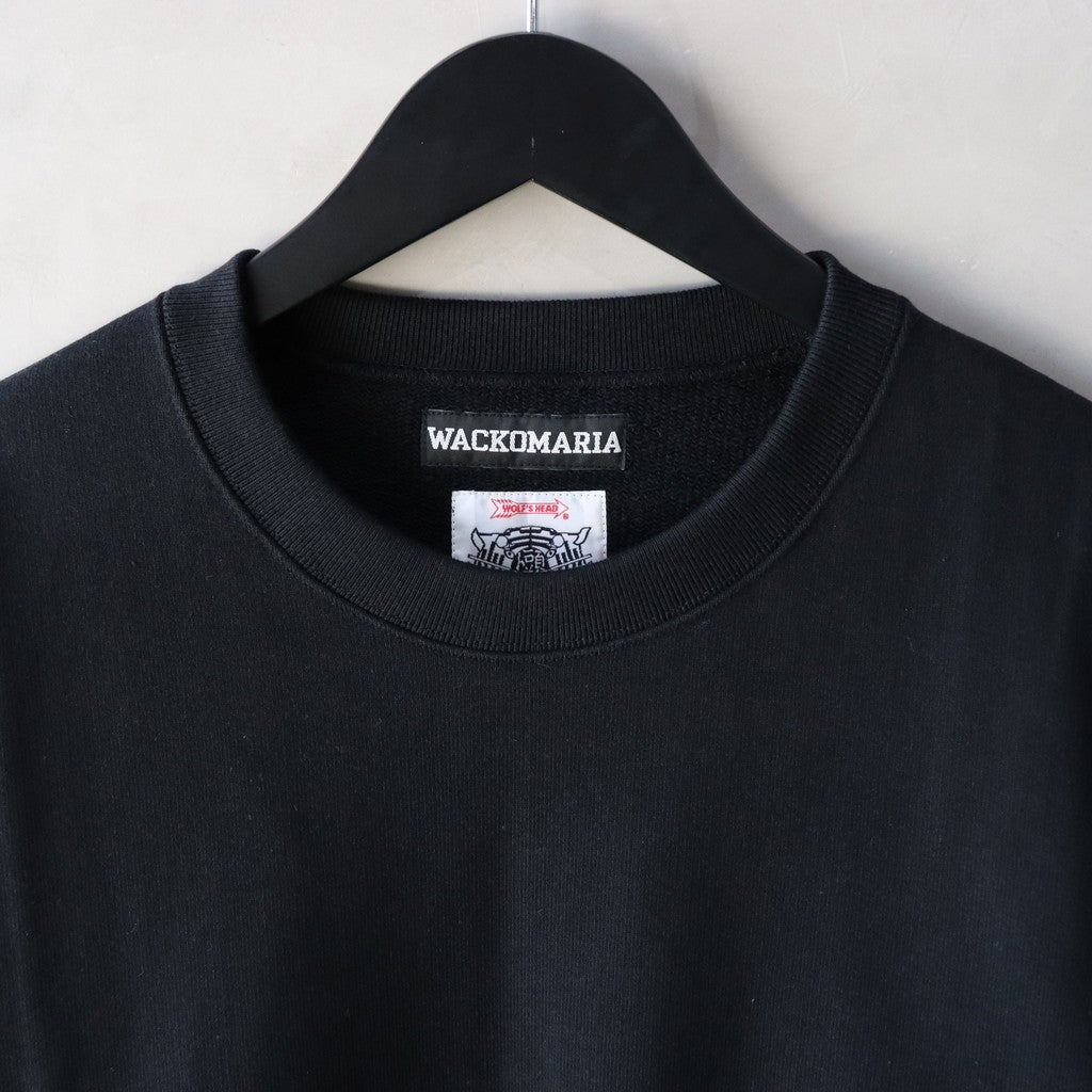 WOLF'S HEAD | HEAVY WEIGHT CREW NECK SWEAT SHIRT #BLACK [WOLFSHEAD-WM-SS01]
