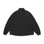 BIO WASHED EASY HALF ZIP SWEAT SHIRTS #BLACK [HOD25AWSWEHZSS]