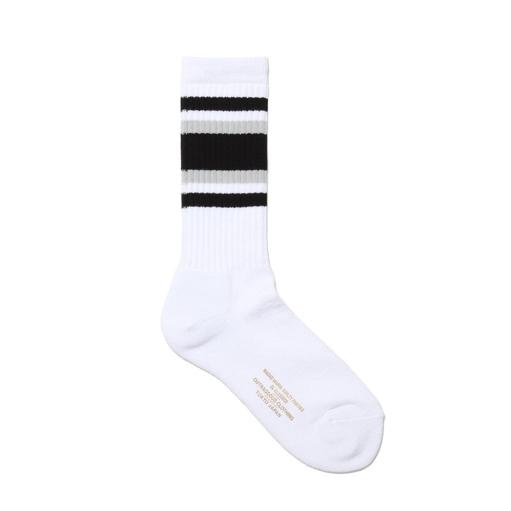 SKATER SOCKS -TYPE 1- #WHITE-GRAY [24SS-WMA-SO01]