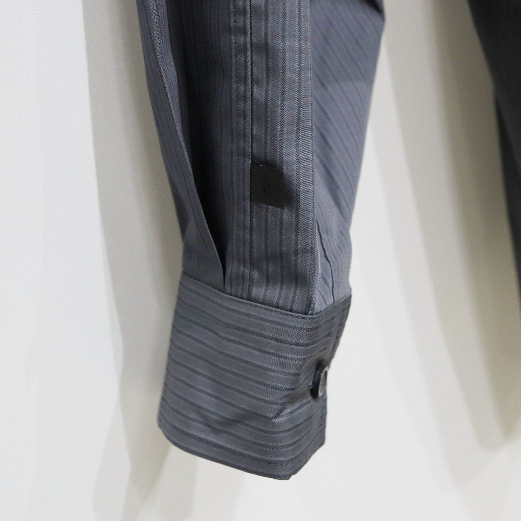 TECH REGULAR STRIPE SHIRT L/S #CHARCOAL [BE-81025]