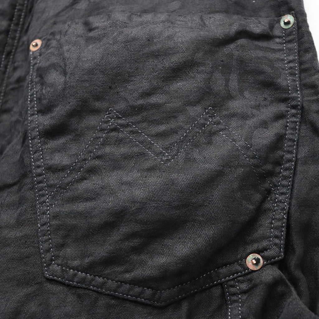 Easy Work Short With Garment Dyed (ITALIAN AIRFORCE TABLE CLOTH) #BLACK [M-P3-PT11]