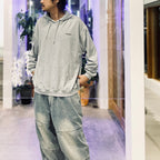 HOODED LOGO SWEAT #Grey [FW25-SW02]