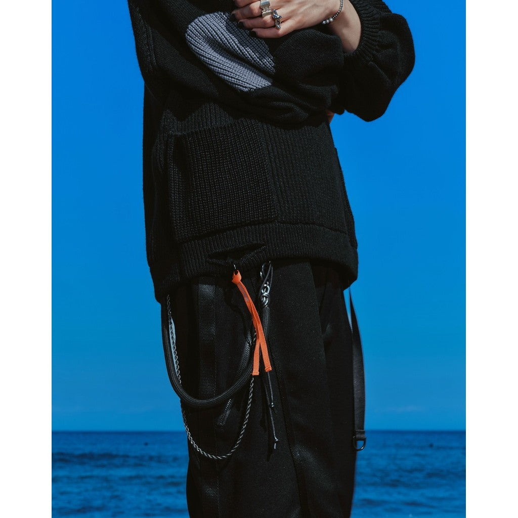 「RDA-01C」 - Dual Layers Aesthetic Trousers Chain #BLACK [GOOPI-25SS-FEB-03]