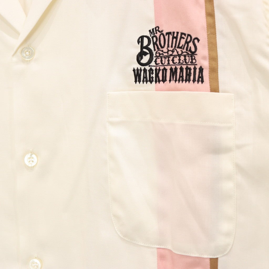 MR BROTHERS CUT CLUB | SWITCHING SHIRT S/S #WHITE [MBCC-WM-OC01]