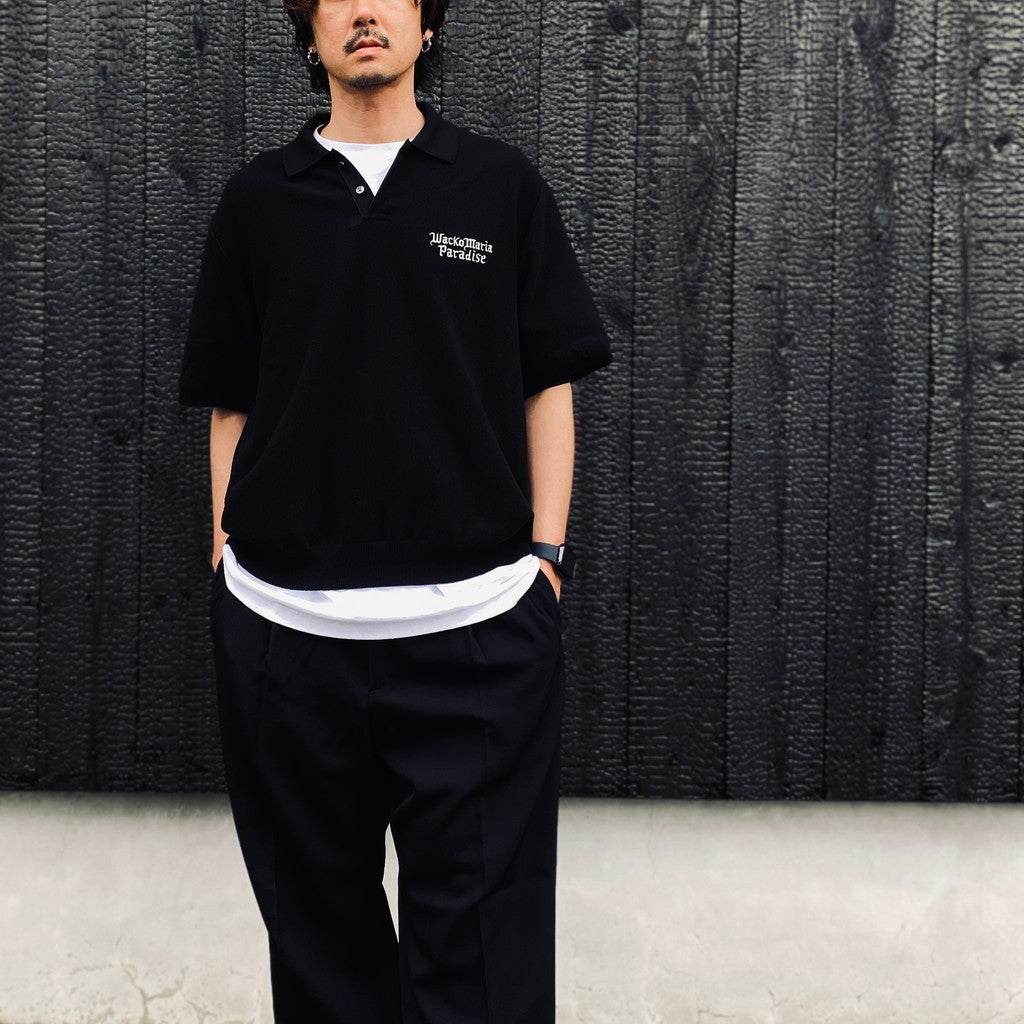 KNIT POLO SHIRT #BLACK [26SS-WMK-KN06]
