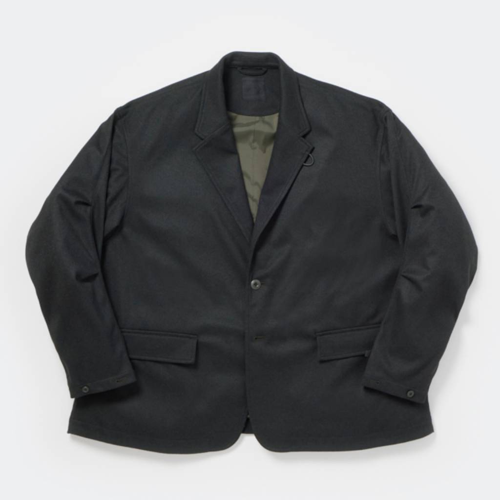 TECH LOOSE 2B JACKET FLANNEL #D.OLIVE [BJ-32026W]