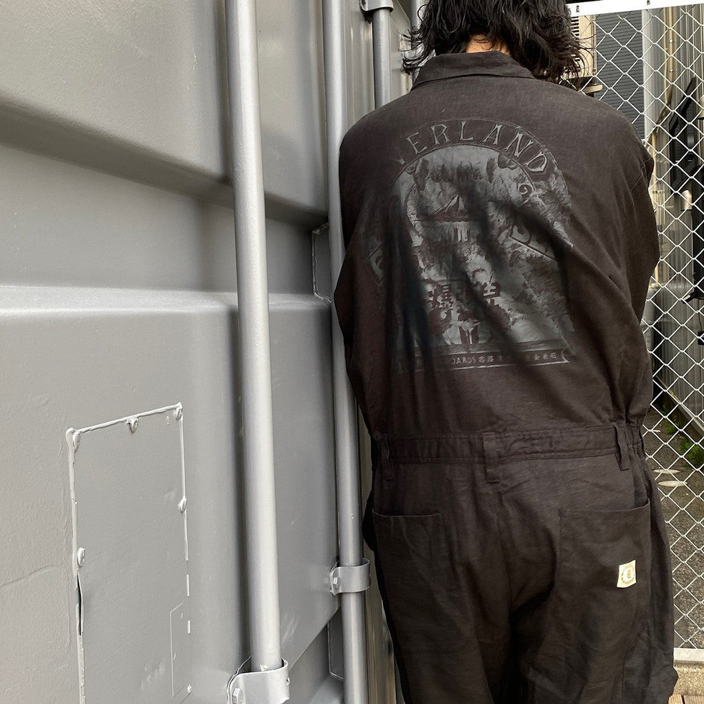 大麻連身褲 #黑色 [24SS-B04]