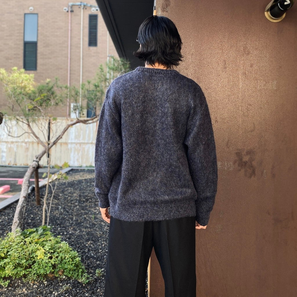 MIX MOHAIR CREW NECK SWEATER #PURPLE [26FW-WMK-KN03]