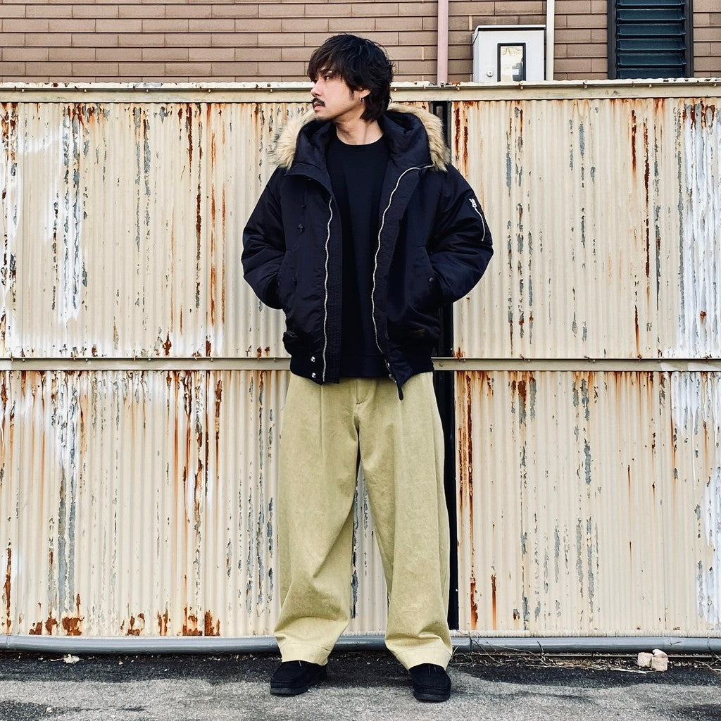 2TUCK WIDE PANTS（DENIM） #PISTACHIO [AY-1026B]