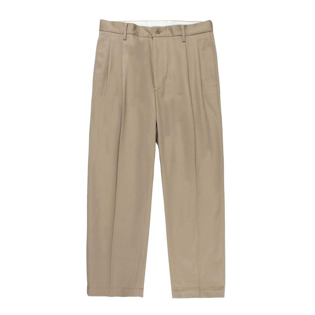 DOUBLE PLEATED CHINO TROUSERS ( TYPE-1 ) #L-BEIGE [26FWE-WMP-PT01]
