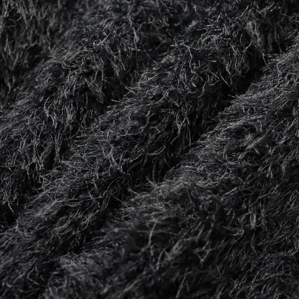 Classic Shaggy Knit Jumper (FUR KNIT) #BLACK [M-P4-KW3]