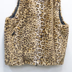 WILD THINGS | LEOPARD FUR HAPPY VEST ( TYPE-1 ) #BEIGE [26FW-WMO-WT05]