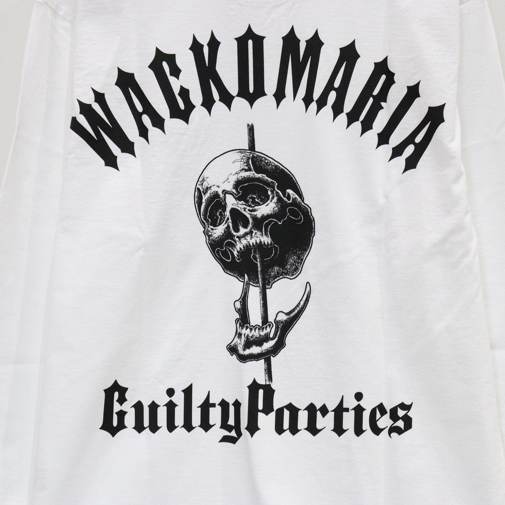 56 TATTOO STUDIO | WASHED HEAVY WEIGHT CREW NECK LONG SLEEVE T-SHIRT #WHITE [56TS-WM-LT03]