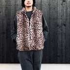 WILD THINGS | LEOPARD FUR HAPPY VEST ( TYPE-2 ) #L-PINK [26FW-WMO-WT06]