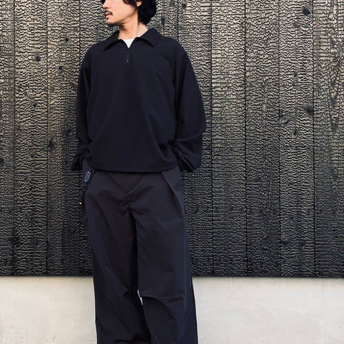 EVD1 Half Zip Polo Shirt #Black [GOOPI-26AW-SEP-02]
