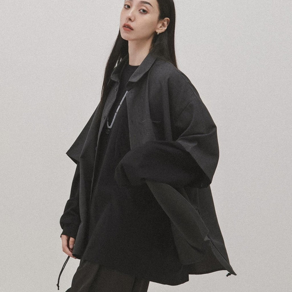 「GNV-S1」 SOFTBOX Oversized Strap Shirt #GRAY [GOOPI-24SS-APR-03]