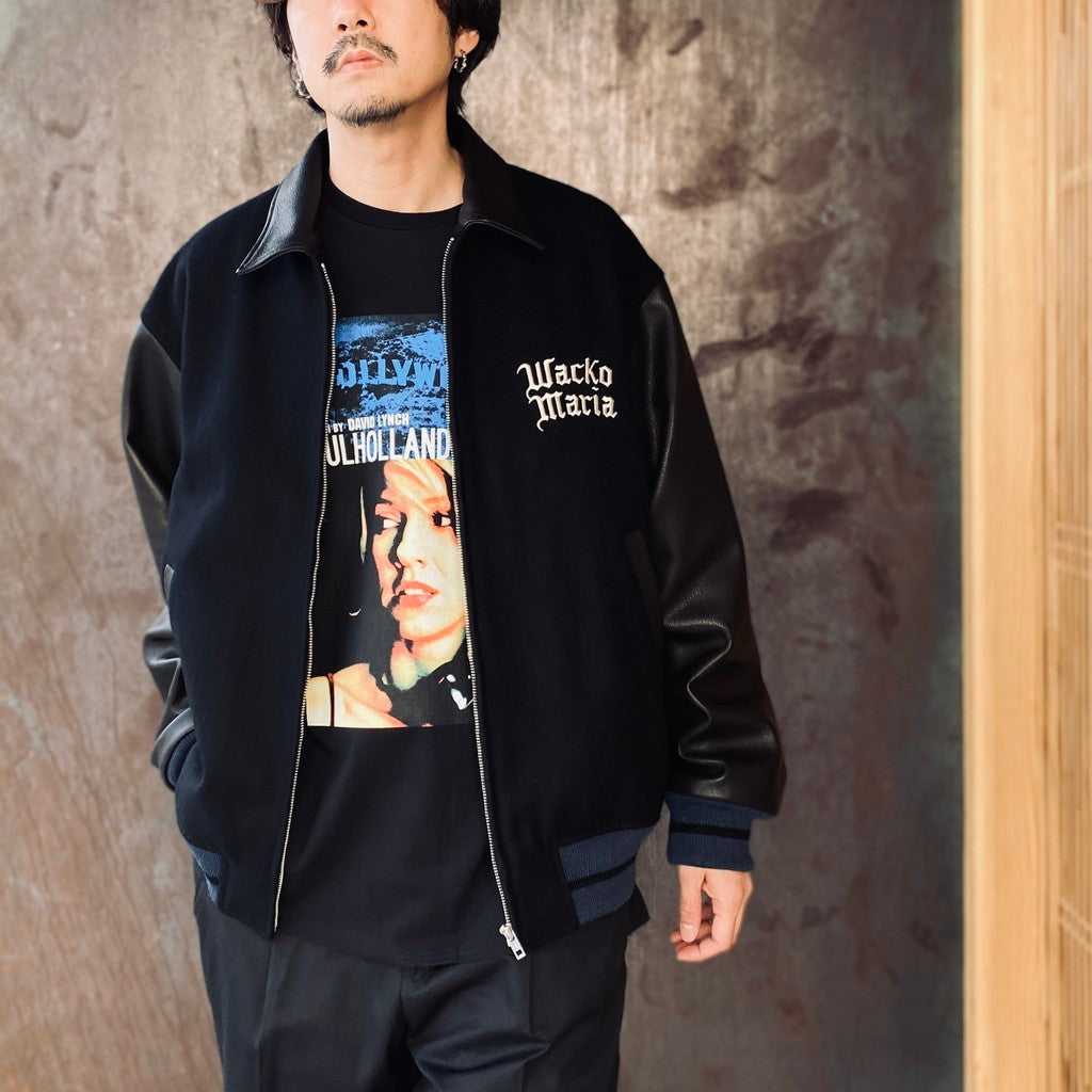 MULHOLLAND DRIVE | WASHED HEAVY WEIGHT CREW NECK T-SHIRT ( TYPE-2 ) #BLACK [MD-WM-WT02]