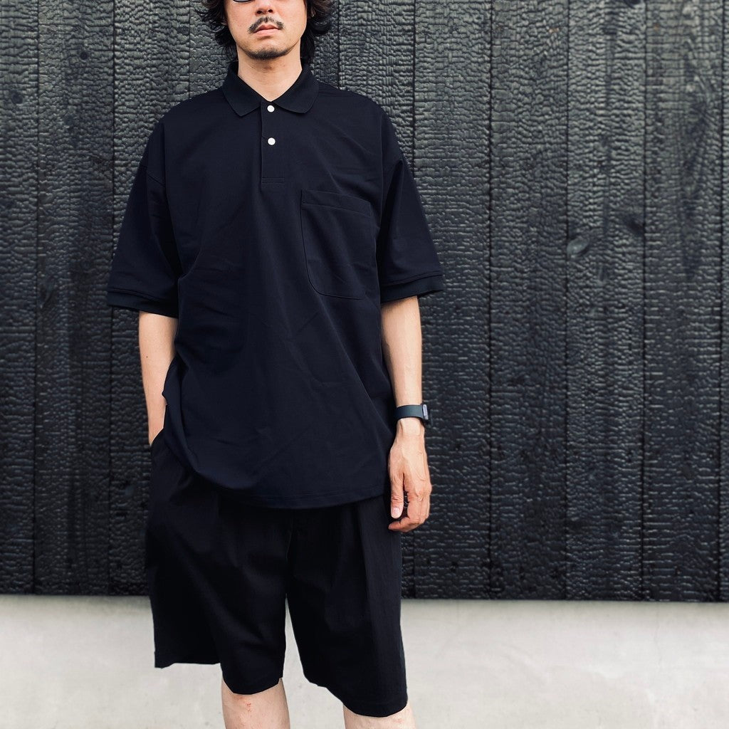 TECH POLO SHIRT S/S #BLACK [BE-37026] - cocorozashi 三重県四日市市