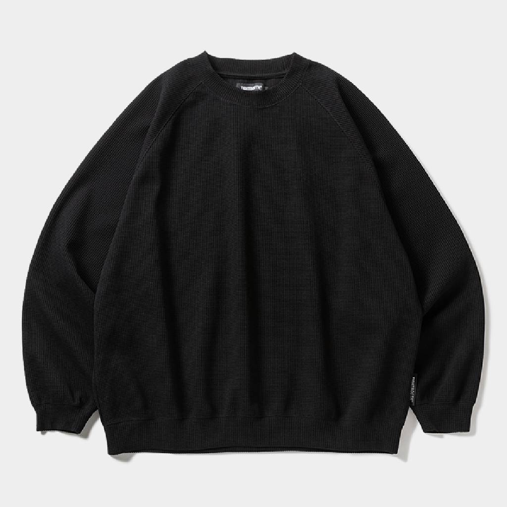 WAFFLE CREW KNIT #Black [SS26-SW03]