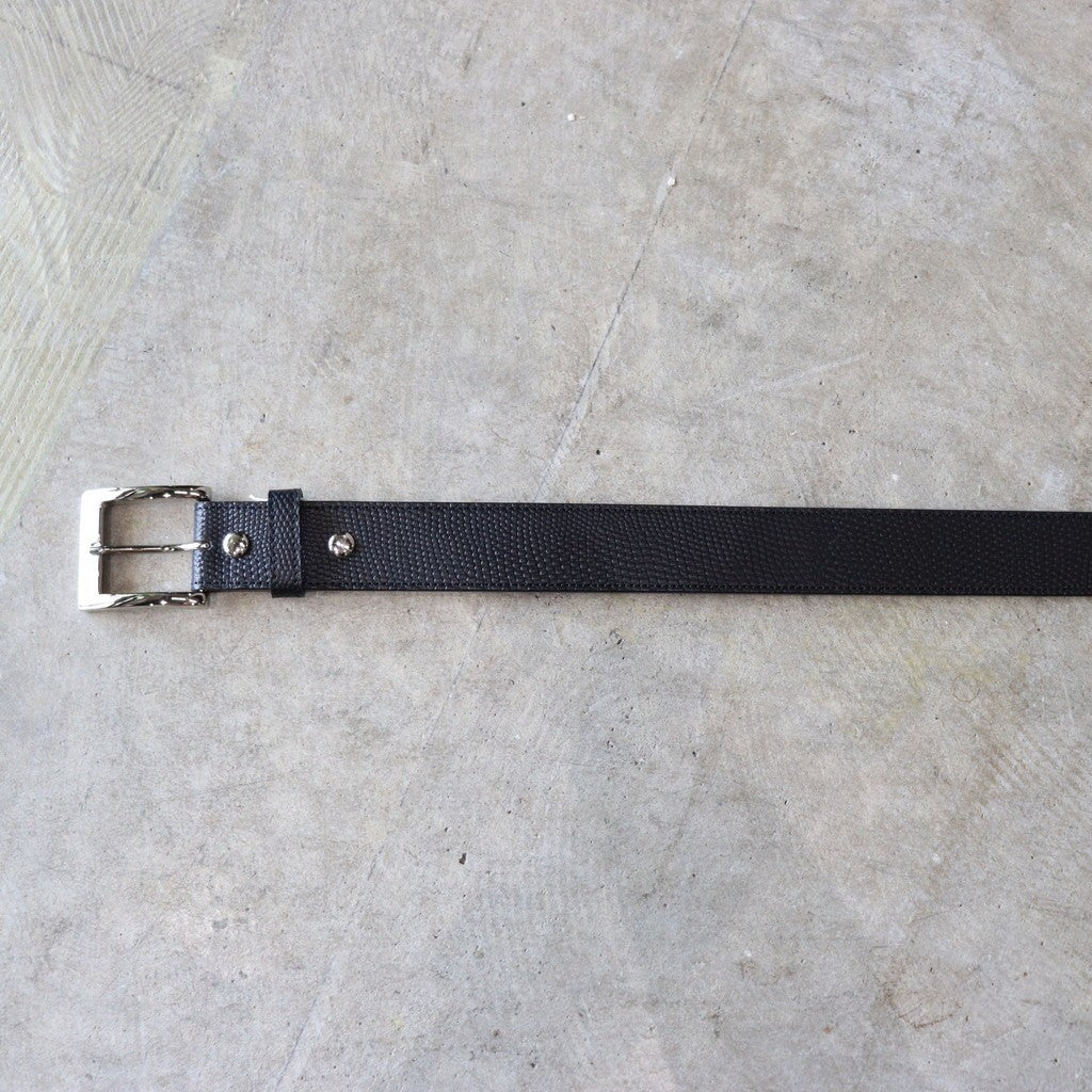 LEATHER BELT ( TYPE-2 ) #BLACK [WMGP-BL04]