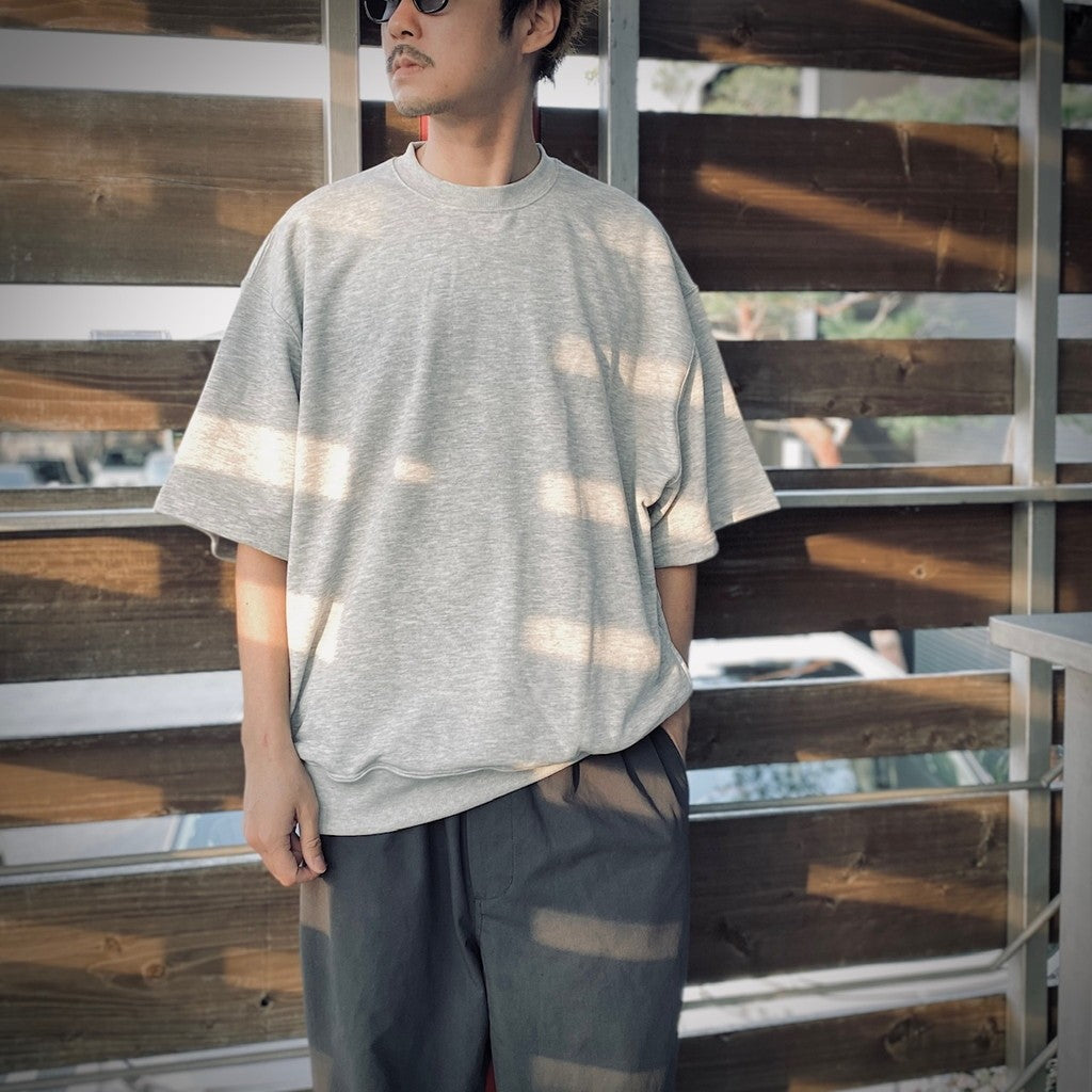 TECH SWEAT CREW S/S #TOP GRAY [BE-51025]