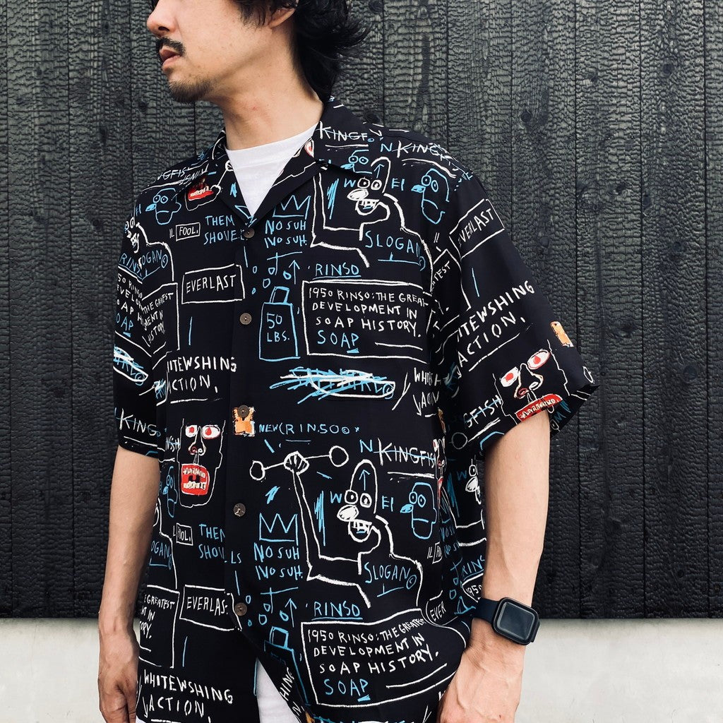 JEAN-MICHEL BASQUIAT | S/S HAWAIIAN SHIRT ( TYPE-1 ) #ONE [BASQUIAT-WM-HI25]