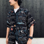JEAN-MICHEL BASQUIAT | S/S HAWAIIAN SHIRT ( TYPE-1 ) #ONE [BASQUIAT-WM-HI25]