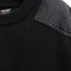 MILITARY CREW NECK KNIT #BLACK [TAION-KN100PML-1]
