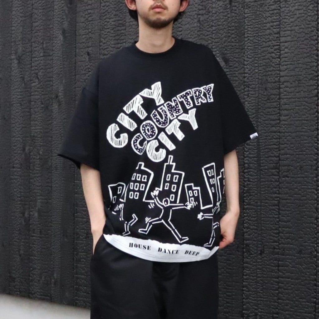 COTTON T-SHIRT_V.A #BLACK [CCC-263T007]