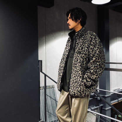 REVERSIBLE LEOPARD BOA JACKET #GRAY [23FW-WMO-OD06]