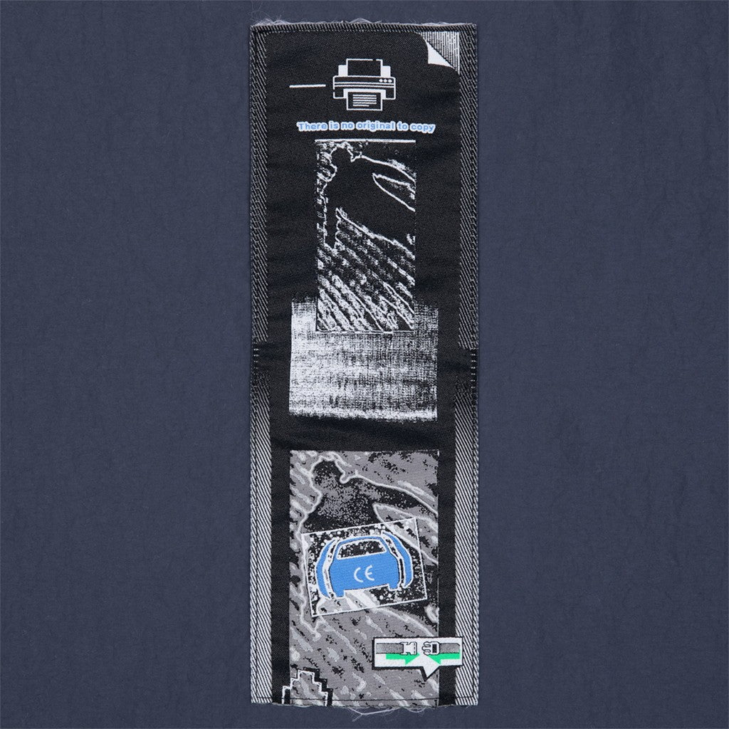 RIB COLLAR NYLON ZIP UP #NAVY [CES30JK14]