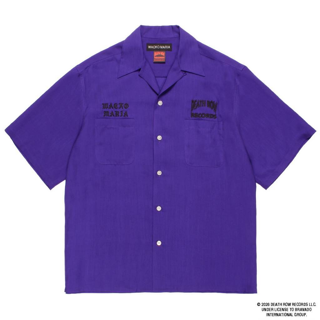 DEATH ROW RECORDS | 50'S SHIRT S/S #PURPLE [DEATHROW-WM-OC01]