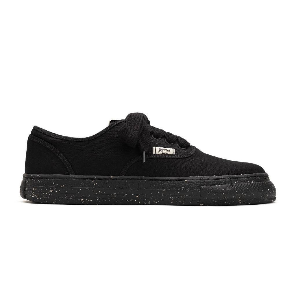 KIEFER / PAST Sole Canvas Low-Top Sneakers #BLACK / BLACK [S14FW703]