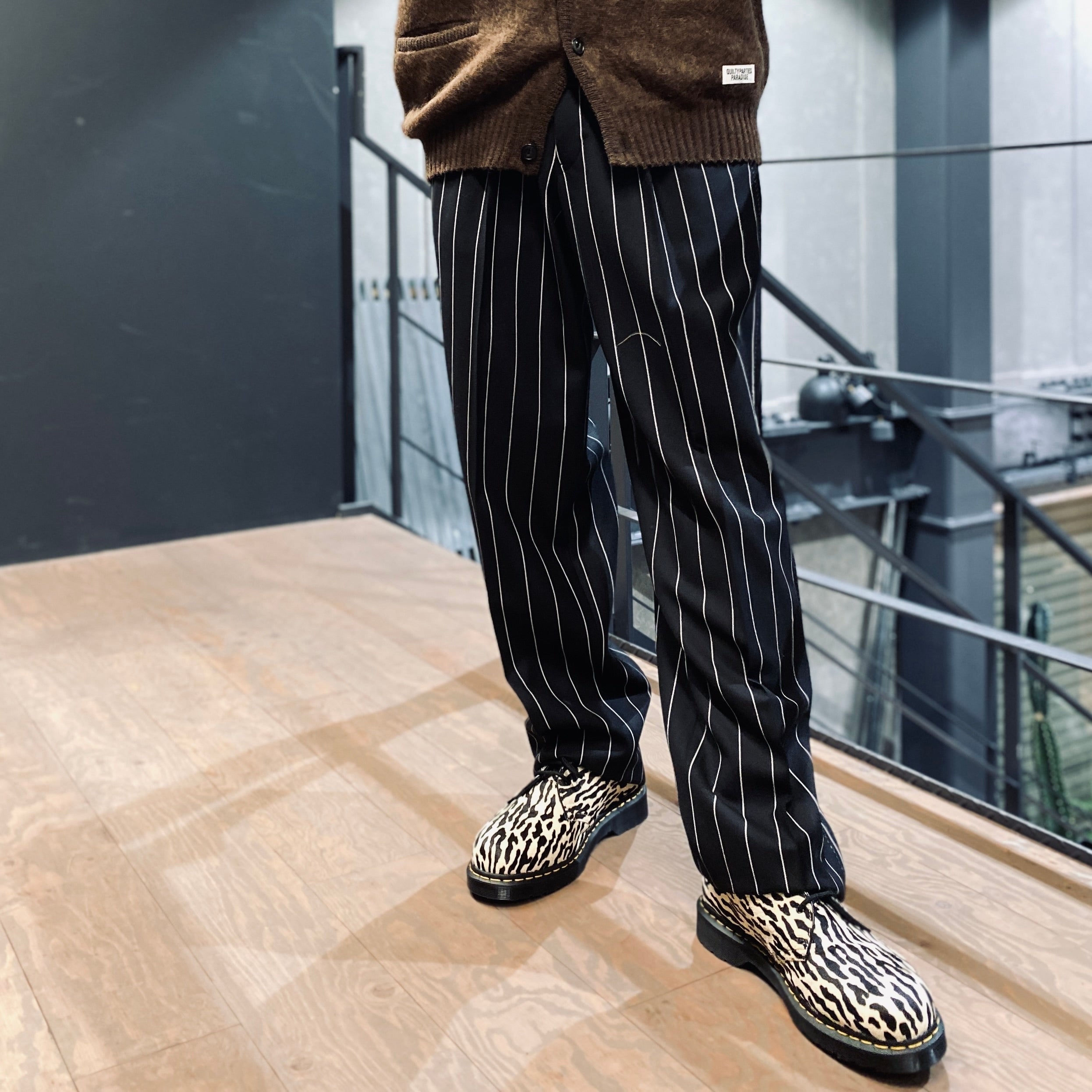 WOLF'S HEAD | ROCKABILLY PANTS -TYPE 3- #BLACK/BLACK [WOLFSHEAD-WM-PT17]