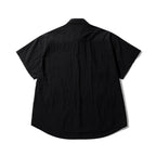 HIDDEN POCKET HALF SLEEVE SHIRTS CN #BLACK [HOD26-01-ST005]
